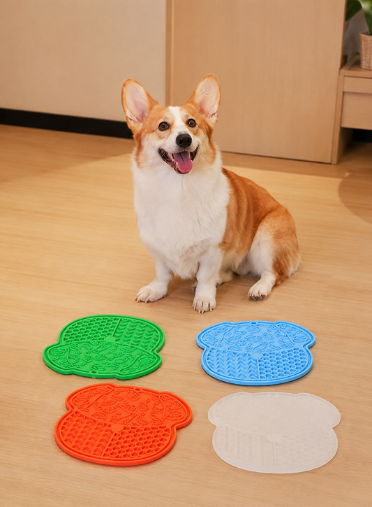 Dog Lick Mat with Suction Cups – Calm Your Anxious Dog in Seconds